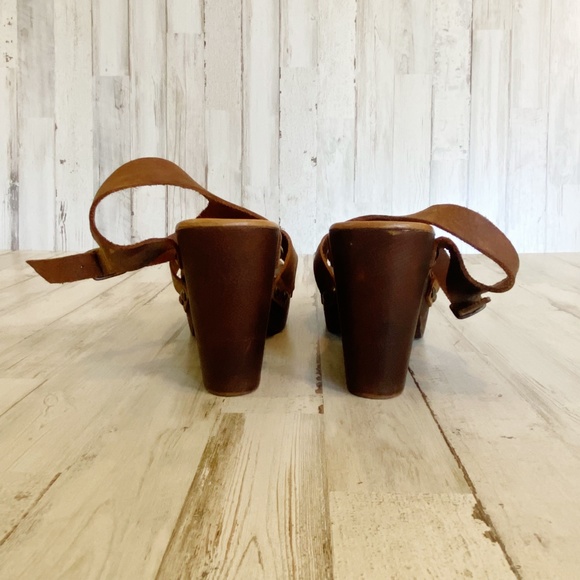 Mila Paoli | Womens Brown Leather Strap Platform Sandals | Size: 9.5 - Picture 10 of 13